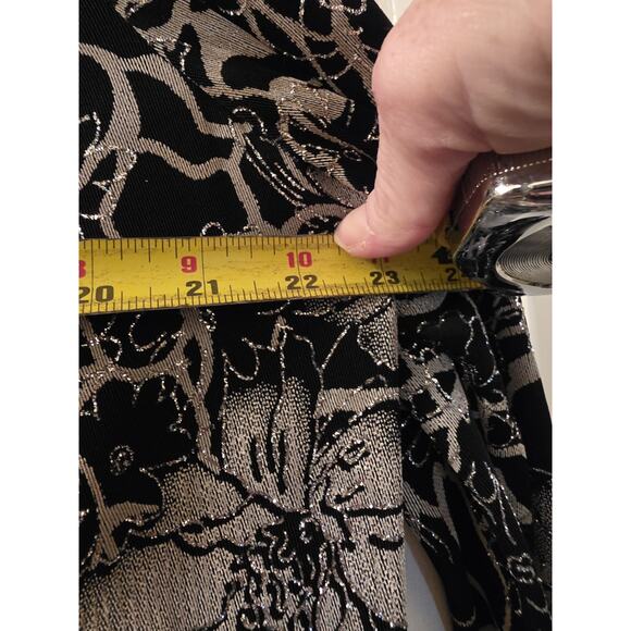 Alex Evenings Womens 2 Piece Floral Top & Jacket Set Silver/Black 2X Special Occ - Picture 5 of 11